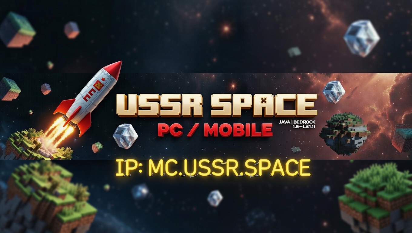 Скриншот сервера Майнкрафт USSRSPACE