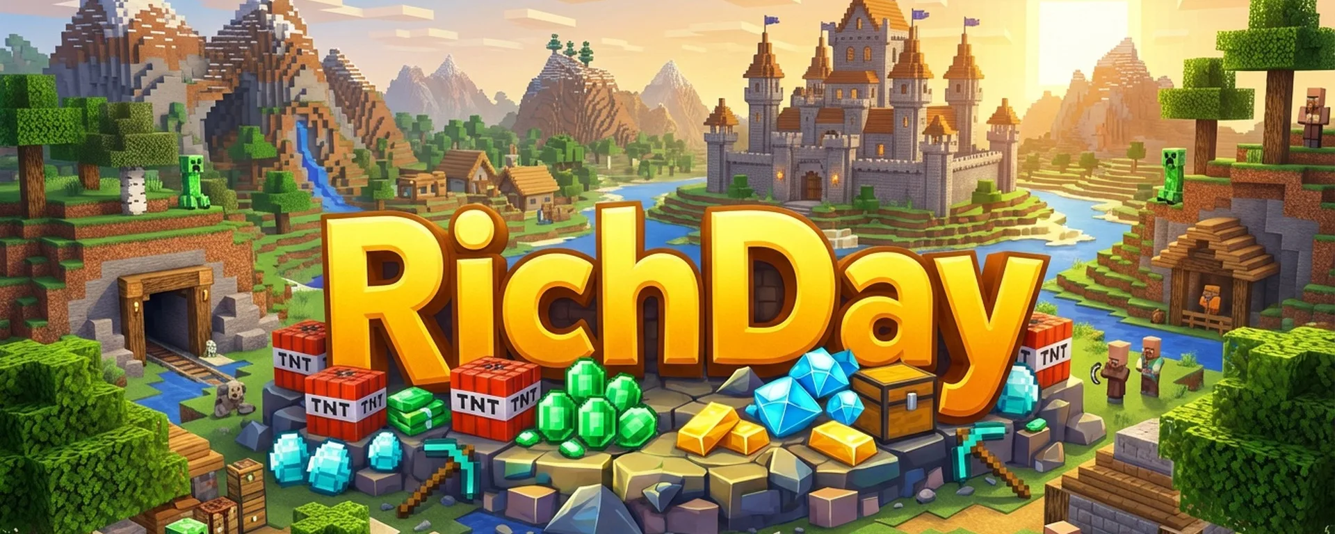 Скриншот сервера Майнкрафт RichDay на java версия 26.1.2 [FFA, Дуэли, Выживание]
