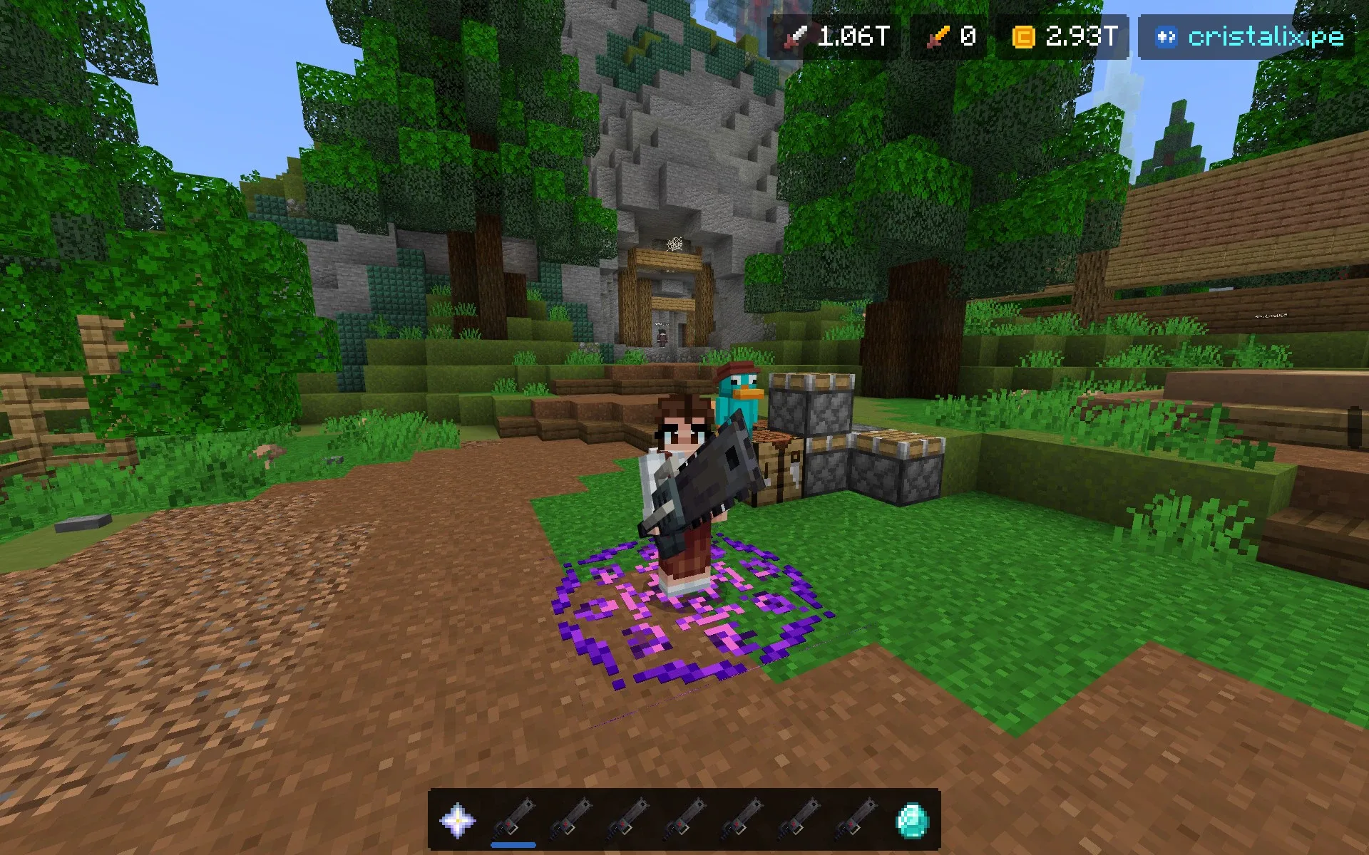 Скриншот сервера Майнкрафт Cristalix Bedrock на bedrock версия 26.30 [Бед Варс, Казино, PVE]